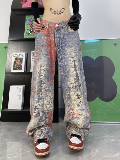 Pantalones Rectos con Estampado Digital para Mujer - Image 15