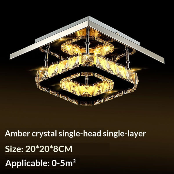Lámpara de Techo LED Minimalista con Cristal
