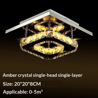 Lámpara de Techo LED Minimalista con Cristal - Image 2