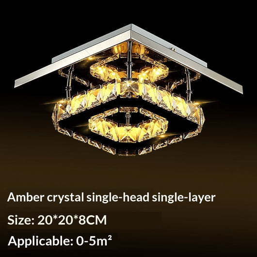 Lámpara de Techo LED Minimalista con Cristal - Image 2