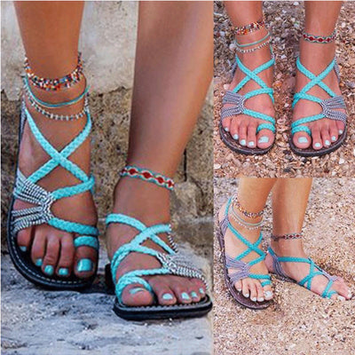 Sandalias Planas Estilo Europeo y Americano para Playa - Image 4