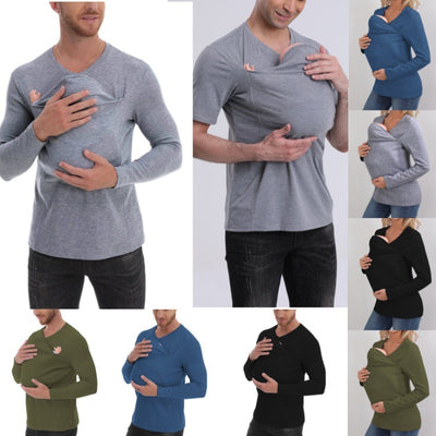 Camiseta Manga Larga Multifuncional Papá Canguro Premium