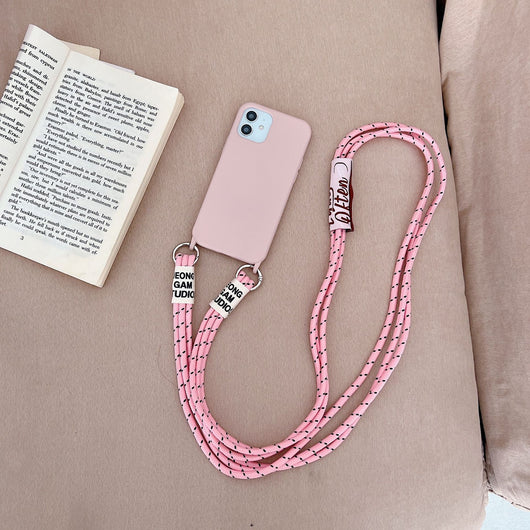 Funda de Silicona Líquida con Correa Diagonal para Celular - Image 27