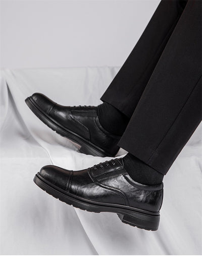 Zapatos Casuales de Cuero Genuino para Hombre con Suela Blanda Elevada - Image 17