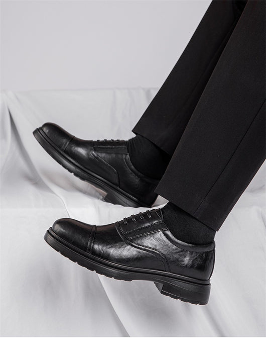 Zapatos Casuales de Cuero Genuino para Hombre con Suela Blanda Elevada - Image 17