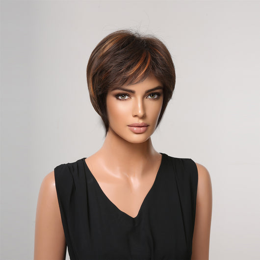 Peluca Corta Natural para Mujer - Cabello Completo Estilo Moderno - Image 4
