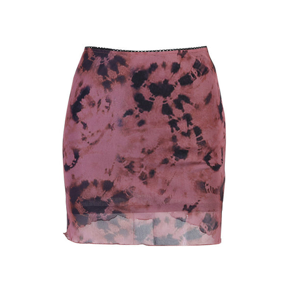 Falda Corta de Tul Estampado Sexy para Fiesta y Noche