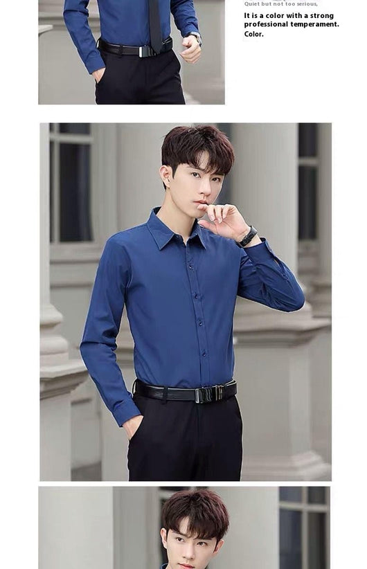 Camisa Blanca Manga Larga Slim Fit para Hombre - Versátil y Elegante - Image 28