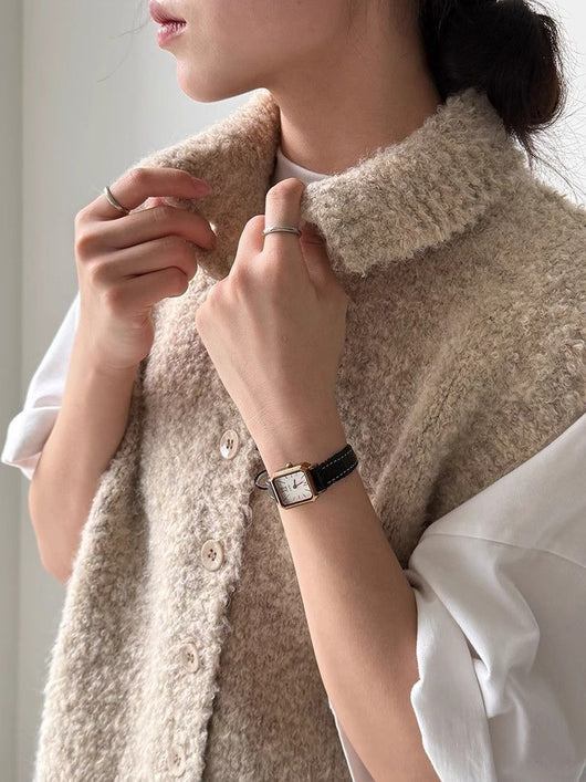 Chaleco Relajado para Mujer con Cuello Alto Superpuesto - Image 14