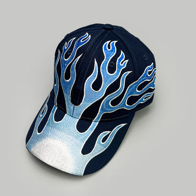 Gorra de Béisbol Hip-hop con Diseño de Llamas Personalizadas - Image 3