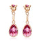 European And American Rose Flower Earrings Are Fashionable And Simple Rose Dorado Rosado crystal