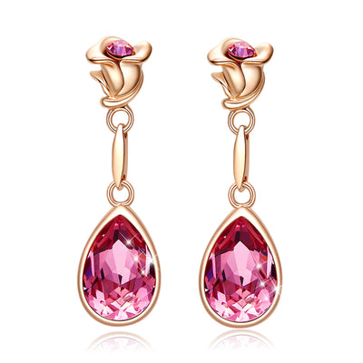 Aretes de Rosa Europeos y Americanos - Diseño Minimalista y Elegante - Image 3