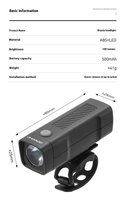 Luz Frontal LED USB Recargable para Bicicleta - Iluminación Nocturna de Seguridad - Image 16