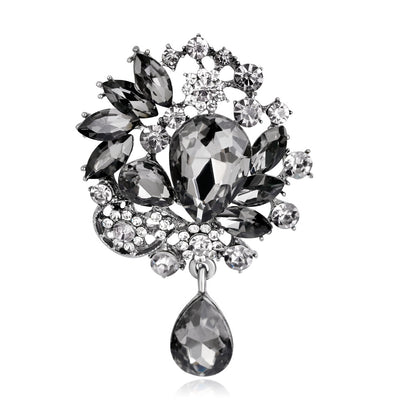 Broche Elegante de Aleación con Diamantes y Cristal - Image 2