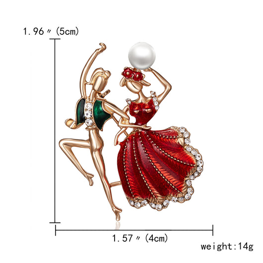 Broche Bailarina con Perlas y Cristales - Accesorio Deportivo para Mujeres - Image 23