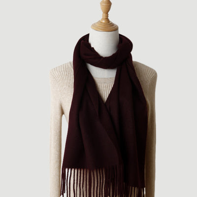 Bufanda de Cachemira Pura Colores Sólidos para Otoño e Invierno - Image 39