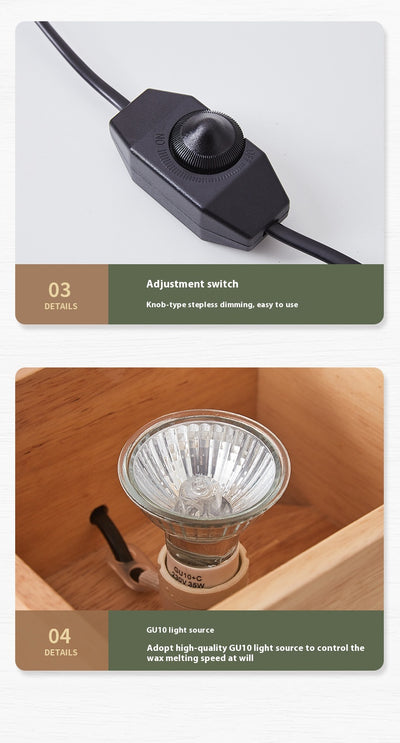 Vela Aromaterápica de Madera con Luz Cálida sin Llama - Image 8