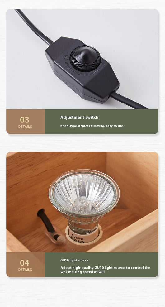 Vela Aromaterápica de Madera con Luz Cálida sin Llama - Image 8