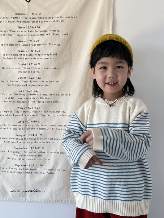 Suéter Tejido Coreano Oversized a Rayas con Capas Intercambiables - Image 17