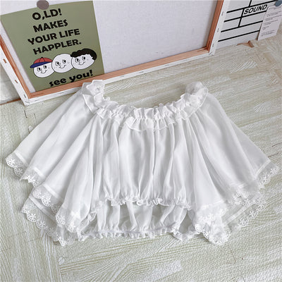 Blusa de Verano en Encaje y Gasa con Manga Corta - Image 5