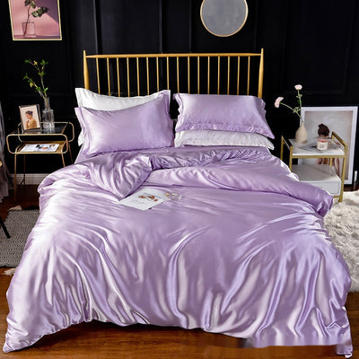 Juego de Cama Satén Doble Faz - Funda Nórdica y Sábanas de Seda Artificial Premium - Image 11