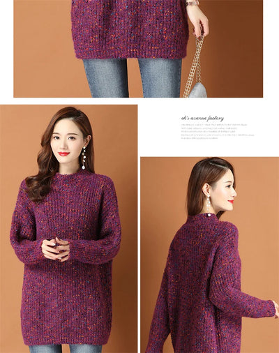 Suéter Grueso de Lana para Mujer Talla Mediana - Prenda Holgada de Abrigo - Image 14