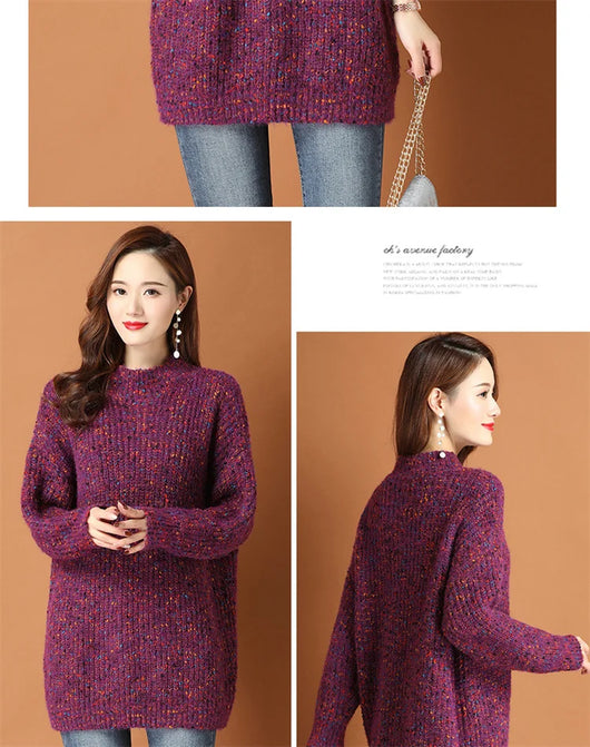 Suéter Grueso de Lana para Mujer Talla Mediana - Prenda Holgada de Abrigo - Image 14
