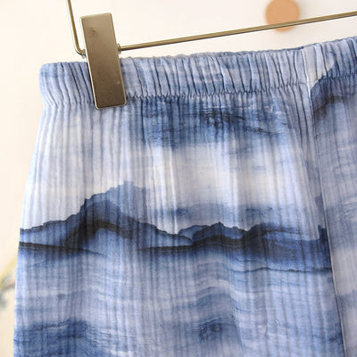 Pijama Corto para Hombre en Crepe de Algodón Doble Hilado - Image 12