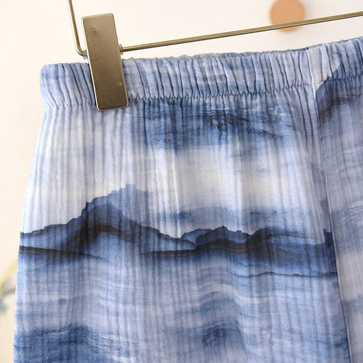 Pijama Corto para Hombre en Crepe de Algodón Doble Hilado - Image 12