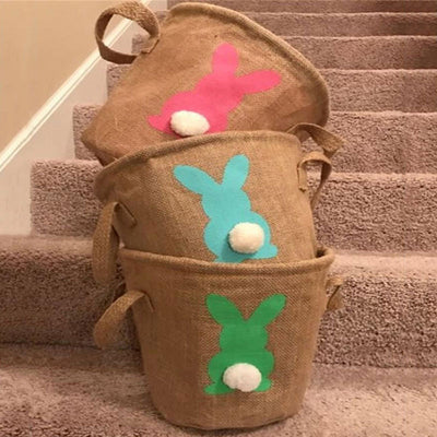 Bolsa Tote de Yute para Pascua con Motivo Religioso