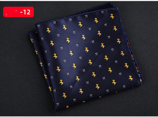 Pañuelo Cuadrado Retro con Bordado Texturizado para Hombre - Image 12