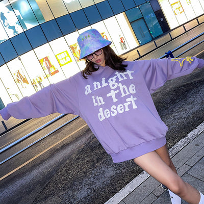 Sudadera con Capucha Estampado Letras Estrella Bicolor Unisex - Image 8