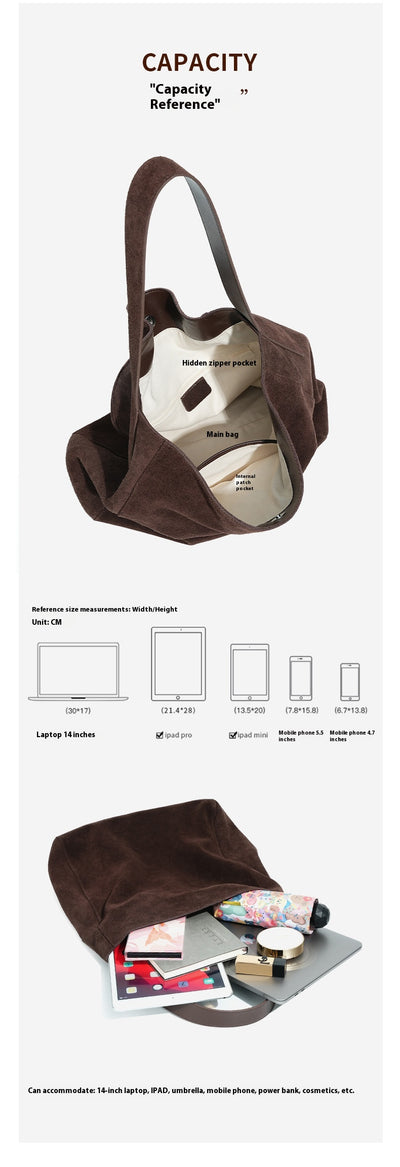 Bolso Tote de Cuero Gamuza Mate - Bolsa Profesional para Commuter - Image 14