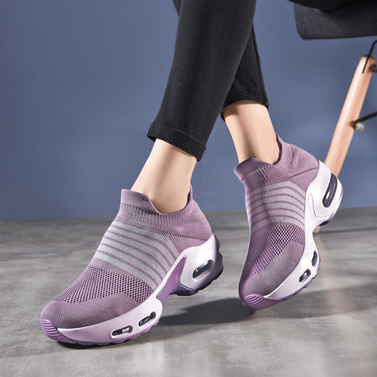 Tenis Deportivos Talla Grande para Mujer con Cojín de Aire y Tejido Volador - Image 9
