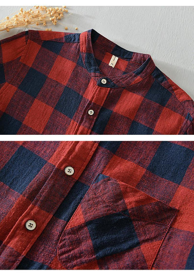 Camisa Cuadros Casual de Manga 3/4 para Hombre - Image 12