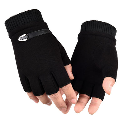 Guantes sin dedo para hombre y mujer sin forro de terciopelo para otoño e invierno - Image 6