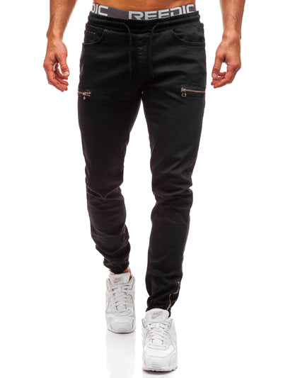 Jeans Casuales para Hombre con Diseño Escarche y Cierre Deportivo - Image 10