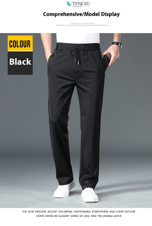 Pantalones de Cintura Elástica Holgados y Rectos para Hombre - Image 13