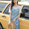 Vestido Floral Elegante Dos Capas con Cintura Ajustada