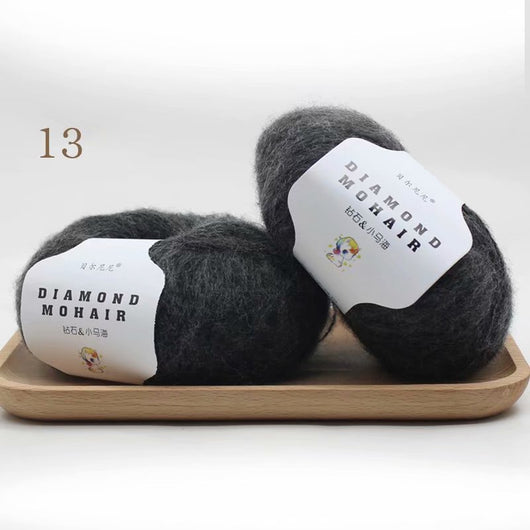 Bufanda Chal de Mohair Tejida a Mano Sudafricana Premium con Ovillo de Lana DIY - Image 27