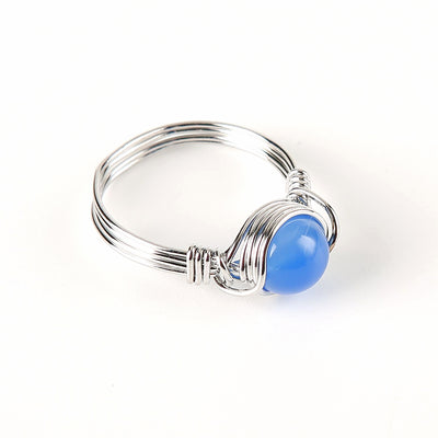 Anillo de Cristal Tejido a Mano con Piedra Natural Irregular - Image 8