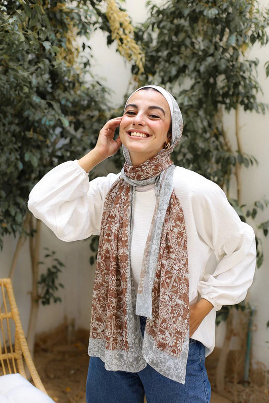 Pañuelo Hijab de Satén Estampado - Image 54
