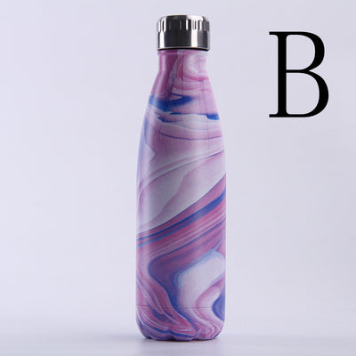 Vaso Térmico Doble Capa con Diseño Mármol - Botella Elegante Boca Estrecha - Image 3