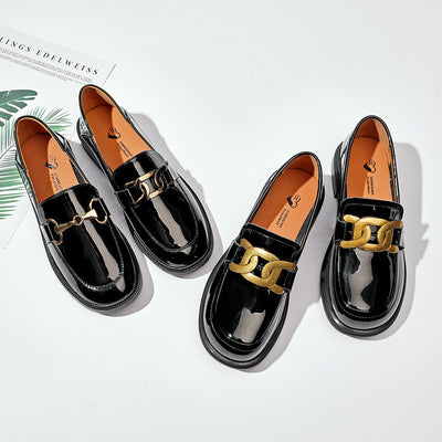 Mocasines Colegiales Minimalistas para Mujer - Diseño Clásico de Punta Redonda - Image 6