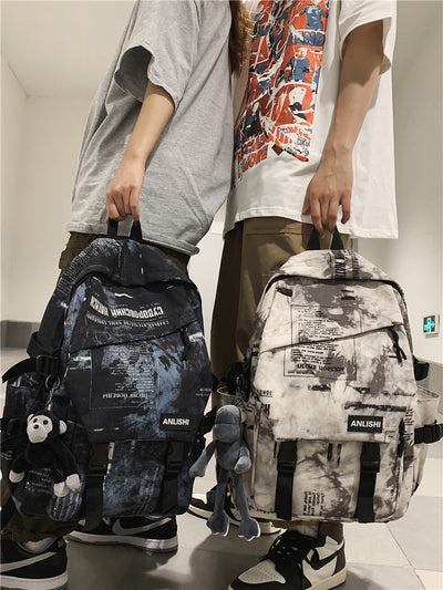 Mochila Harajuku Negra Estilo Metal Urbano - Serie Mountain - Image 10