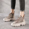 Botas Tobilleras de Cuero Perforado con Cordones