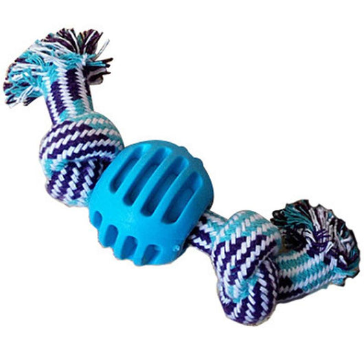 Juguete para Perro de Cuerda Algodón con Pelota Doble Nudo - Limpieza Dental - Image 5