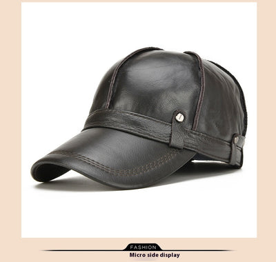 Gorro de Cuero para Hombre con Protección Auditiva - Invierno Acolchado - Image 20