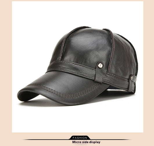 Gorro de Cuero para Hombre con Protección Auditiva - Invierno Acolchado - Image 20
