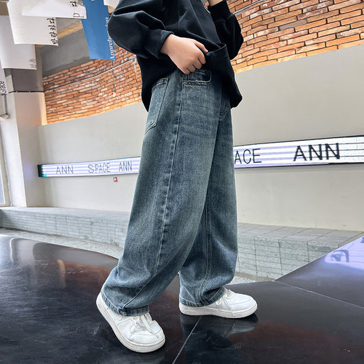 Jeans Rectos Sueltos para Hombre - Diseño Clásico Versátil - Image 3